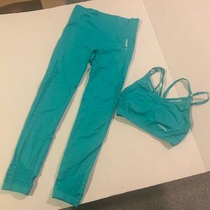 Gymshark energy seamless set in teal